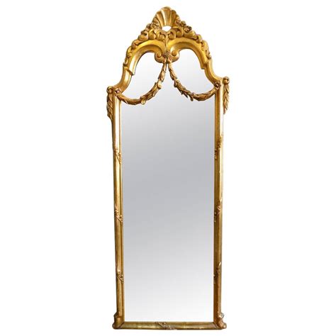 Antique French Gold Gilt Floor Standing Mirror at 1stDibs | antique ...