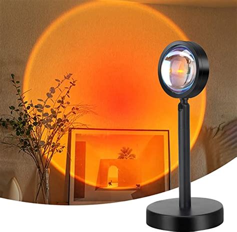 Sunset Lamp Projector, 180° Rotation Sunset Projector Lights, Romantic Visual Led Light for ...
