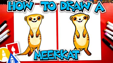 How To Draw A Meerkat Cartoon - Art For Kids Hub