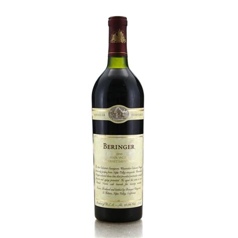Beringer Cabernet Sauvignon 1995 Napa Valley | Wine Auctioneer
