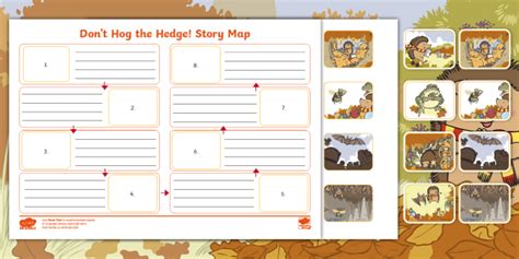 Don't Hog the Hedge! Story Map (teacher made)