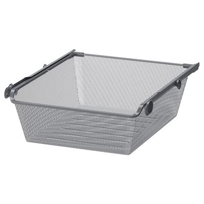 KOMPLEMENT Mesh basket with pull-out rail, dark grey, 50x58 cm (195 ...