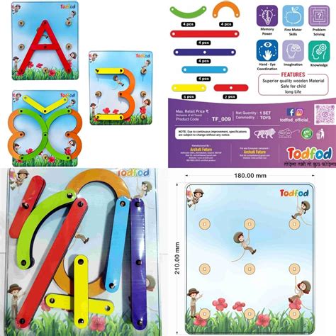 Navirs Decors Wooden Alphabets Letters Puzzle Toys for Kids 2 + Years ...