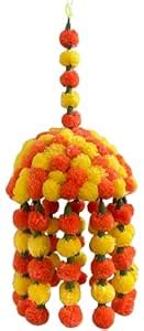 Buy SHREYA-FASHION®- Artificial Marigold Flower Garlands Chandelier ...