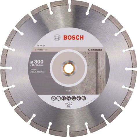 BOSCH 2608602543 diamond cutting disc Standard for Concrete 300 x 20/25,40 x 2,8 x 10 mm | Klium