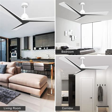 Buy Wofifly 60 Inch Ceiling Fan No Light, Outdoor Ceiling Fans Without ...