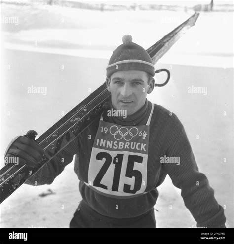 1964 Winter Olympics in Innsbruck. Ski jumping: Helmut Recknagel (GDR ...