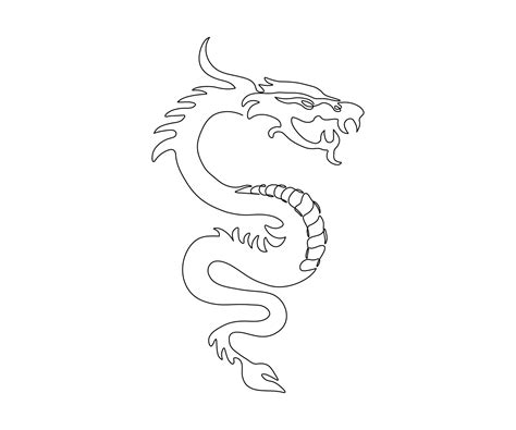 Dragon Drawing Outline