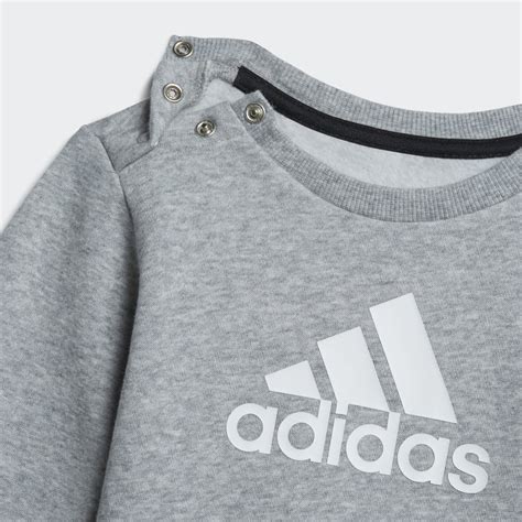 Kids Clothing - Badge of Sport Jogger Set - Grey | adidas Qatar