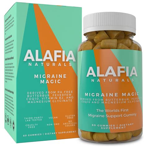 Migraine Gummy Headache And Migraine Relief Supplement With Magnesium ...