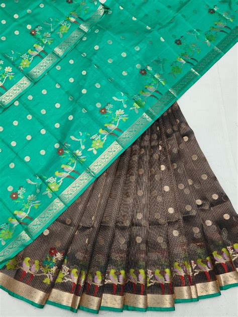 Pure Soft Silk Kota Weaving Half Saree/Lehanga - Uppadasarees.in