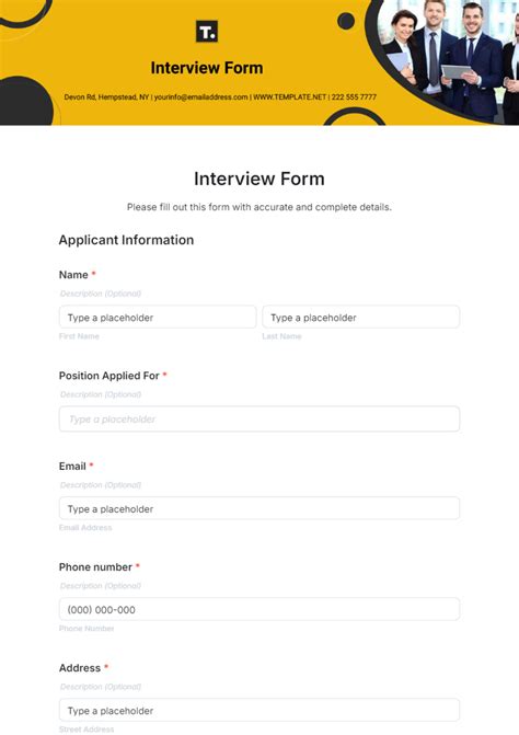 Interview Form Basic 的图像结果