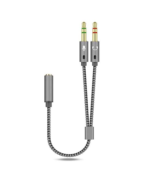 Headset Splitter Cable, 3.5mm Headphone Splitter Mic and Audio Y ...