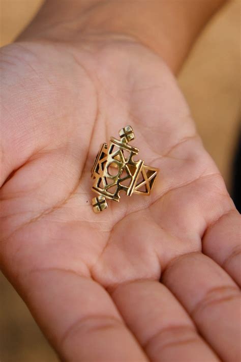 Axum Ring | Brass Jewelry | Adjustable Ring|Crystal heal – Crystal Heal