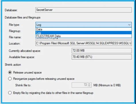 Image result for Shrink Log File