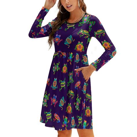 Fall Dresses for Women 2024, Mexican Frogs Long Sleeve Fall Dresses ...