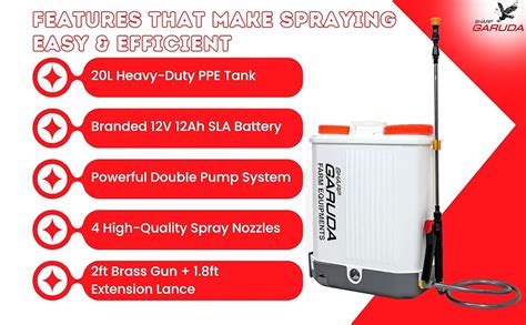 Sharp Garuda 20L Battery Sprayer Pump – Electric Knapsack Sprayer for ...