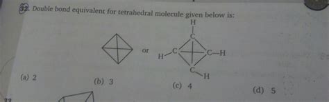 Double bond equivalent in this case is ? - Brainly.in