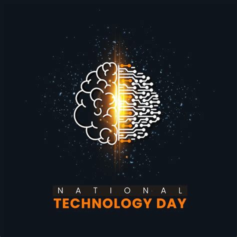 National technology day abstract creative ads | Premium Vector