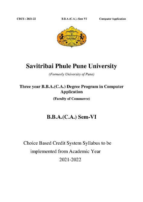 Project Guidelines for B.B.A.(C.A.) Sem VI DSE: 605 - Studocu