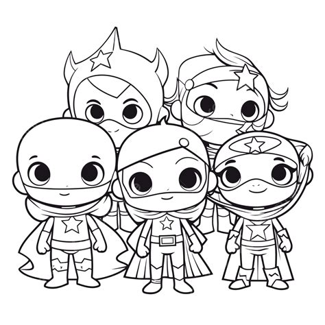 Dc Superheroes Coloring Pages For Kids Outline Sketch Drawing Vector ...