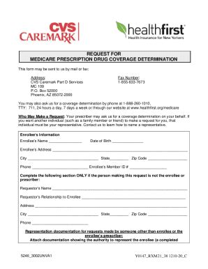 NY Healthfirst Request For Medicare Prescription Drug Coverage ...