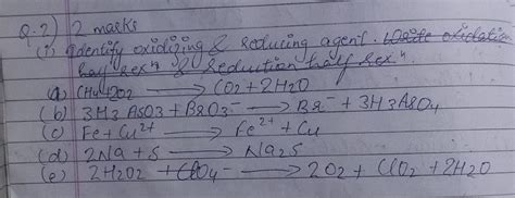identify oxidizing and reducing agent - Brainly.in