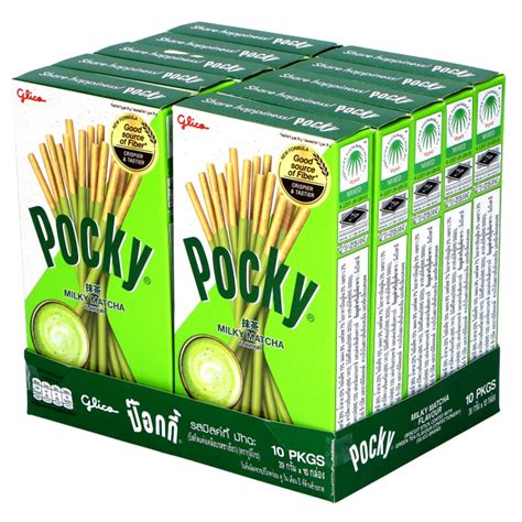 Japanese Snacks Glico Pocky Biscuit Stick Matcha Green Tea 35g ...