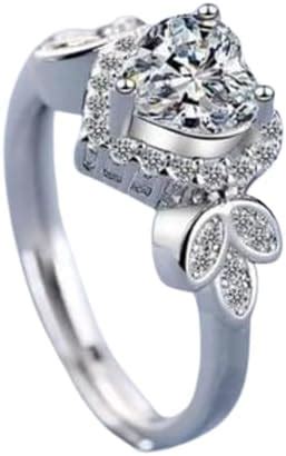 Buy StyledDiva Silver Plated Heart Shape American Diamond Finger Ring ...