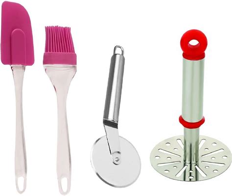 Sampoorna Smart Kitchen Stainless Steel Pav Bhaji Masher and Pizza ...