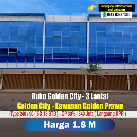 Ruko Golden City 3 Lantai - Batam Properti | Jual Properti