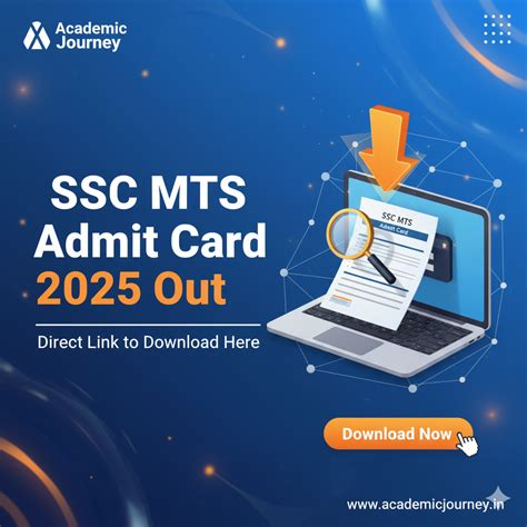 SSC MTS Admit Card 2025, Direct Link to Download Hall Ticket ...