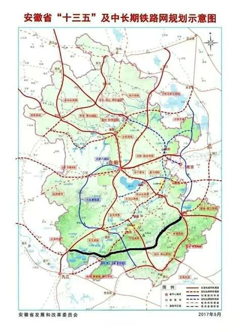 安徽十四五铁路规划图,安徽规划,安徽省高铁规划图2020_大山谷图库