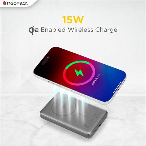 Rapid Qi2 Fast Charging Magsafe Power Bank 10000 mAH with Wireless Cha ...