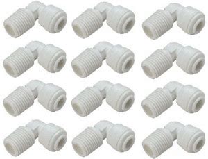 BALRAMA Elbow Connectors 1/4 inch QC x 1/4 inch Thread for RO Water ...