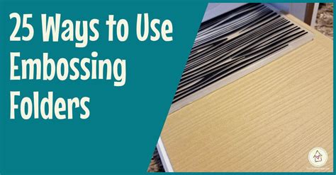 Image result for Using Embossing Folders without a Machine
