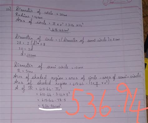 14. The figure given alongside shows twoidentical semi-circles enclosed ...