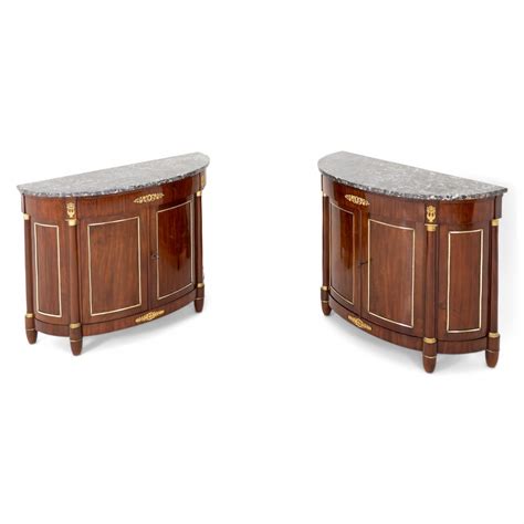Paire de buffets demi-lune Empire, France circa 1810 - XIXe siècle - N ...