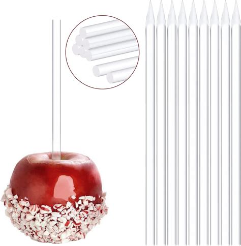Amazon.com: Kamehame 30 Pieces Acrylic Candy Apple Sticks 6 Inch Clear ...