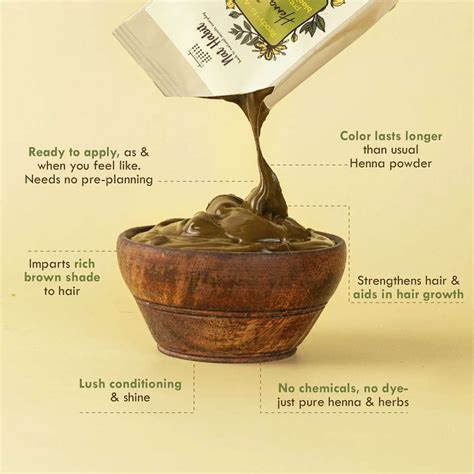 Nat Habit Ready to Apply Henna Paste,Organic,Mehandi Hair Color for ...
