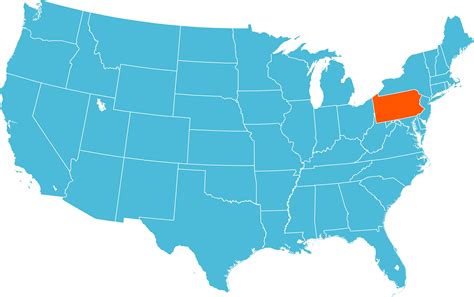 Map of Pennsylvania - Guide of the World