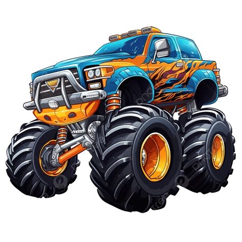 Transparent Monster Truck Art The Blue Monster Truck Vector 2888369