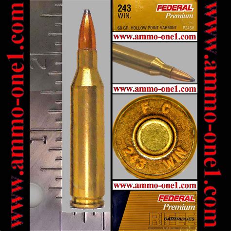 (item .005) .243 Winchester by Federal Cartridge Co., "MINT!" Older ...