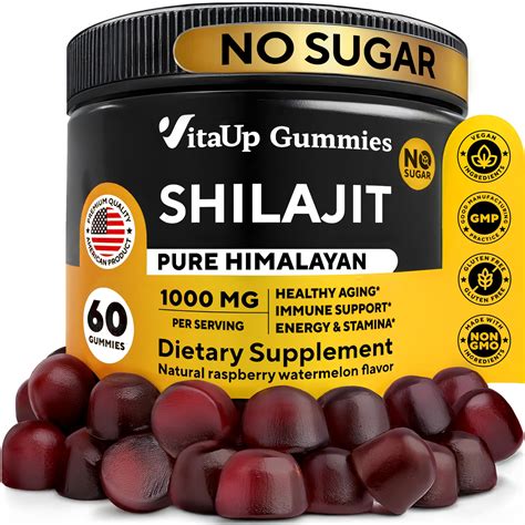 Amazon.com: VitaUp Himalayan Shilajit Gummies for Men & Women 1000mg - Pure Shilajit for Men ...