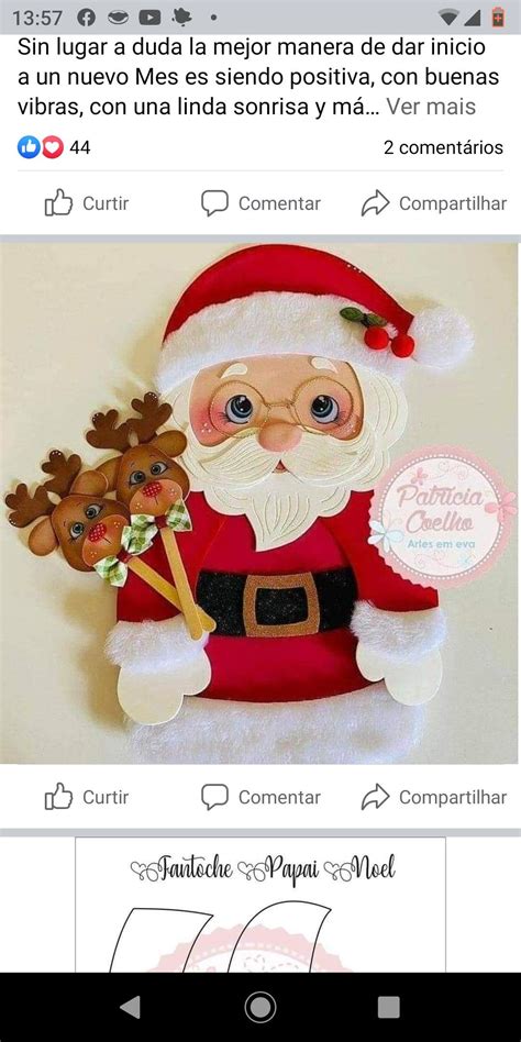 Pin de Nancy em Goma eva | Papai noel, Natal, Fantoches