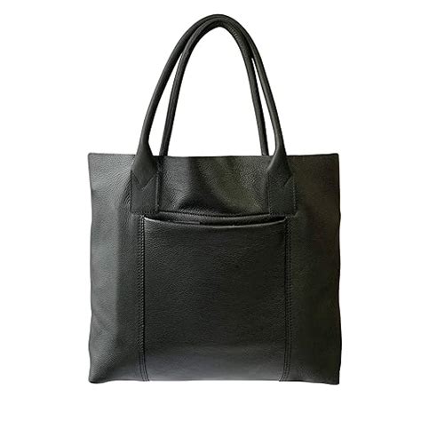 Buy All Natural Black Leather Tote bag/Classy pure leather hand bag ...