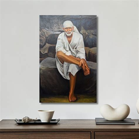 Canvas Painting Sai Baba for living room buy online from famous Art ...
