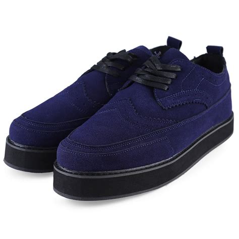 Hannea Vintage Block Pure Color Lace up Male Platform Shoes : Amazon.in ...