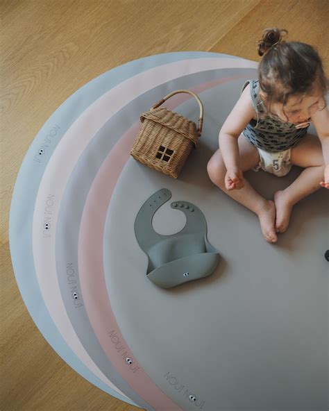 Round Floor Mat - Grey Powder – NOUI NOUI