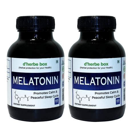 d'herbe box Natural Sleep Support Supplement Melatonin Capsules Herbal ...